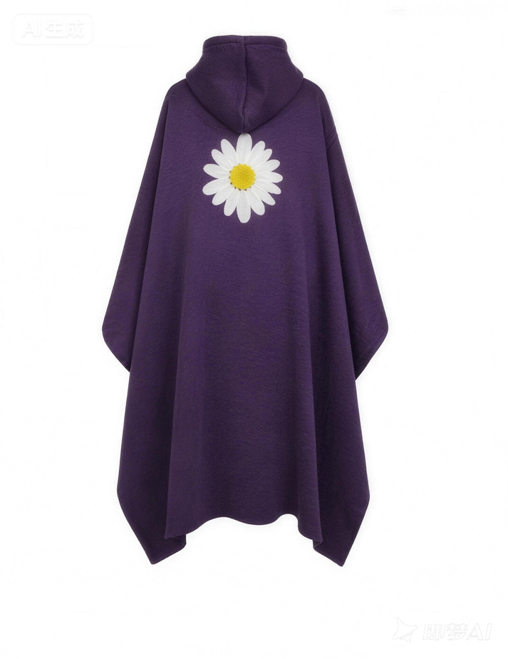 SnugCloak-Midnight Plum-Daisy Print Style