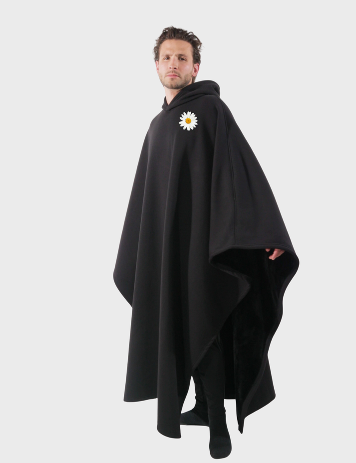 SnugCloak-Obsidian Night-Daisy Print Style